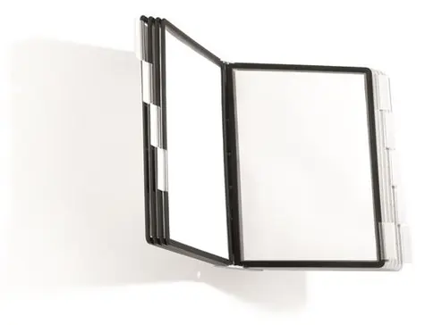 Durable SherpaWall 10 czarno-szary / Montaż ścienny / 10 kieszeni / A4 / Polipropylen