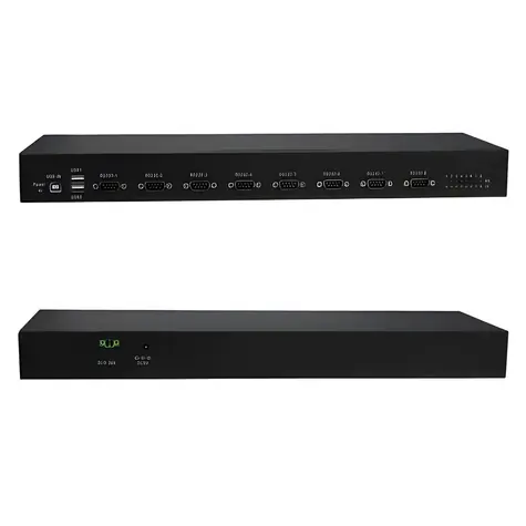 RealPower RPS19-RS232 / Adapter rackowy USB-RS232 / 8 portów / 19" / 1U / FTDI