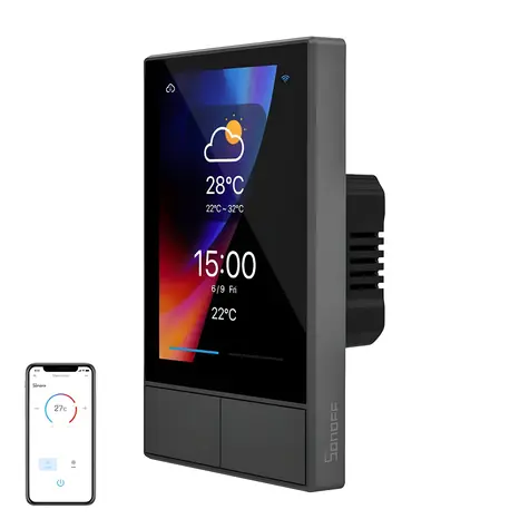 Sonoff NSPanel-US czarny / Inteligentny panel sterowania / Ekran dotykowy 3,5" / WiFi / Bluetooth 4.2