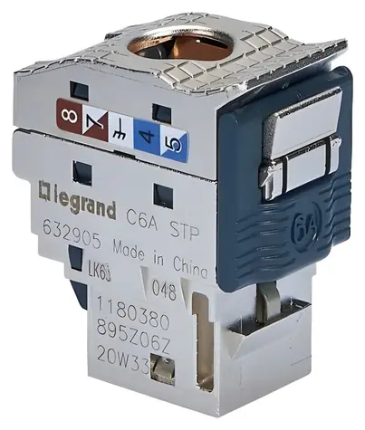 Legrand LINKEO-C srebrny / moduł Keystone / Cat5e / ekranowany (STP) / samogwintujący / opakowanie 24 szt.