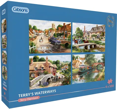 Puzzle GIBSONS Terry's Waterways / 4x500 elementów / 49 x 34 cm