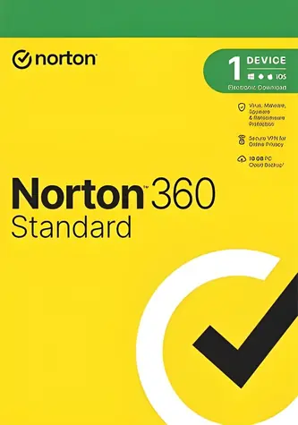 Norton 360 Standard / Oprogramowanie antywirusowe / 10 GB przestrzeni dyskowej w chmurze / 1 urządzenie / 2 lata