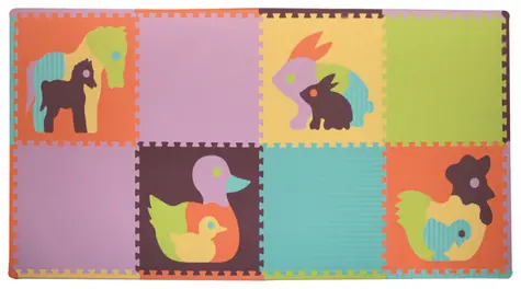 BABY GREAT Puzzle piankowe Zwierzęta / 20 elementów / 244 × 124 cm / od 3 lat