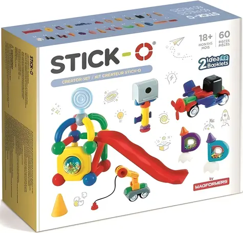 Zestaw konstrukcyjny MAGFORMERS Stick-O / 60 elementów / magnetyczny