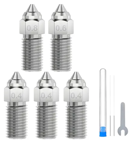 Zestaw dysz ELEGOO do Neptune 4/4 Pro / Zestaw dysz / Stal hartowana / 0,4-0,8 mm / 5 szt.