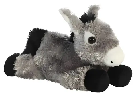 AURORA Pluszowy osiołek / 20 cm / szary / dla dorosłych i dzieci