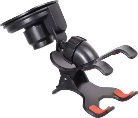 Compass DOUBLE CLIPS czarny / Uchwyt samochodowy / Przyssawka / Obrotowy o 360° / do 9 cm