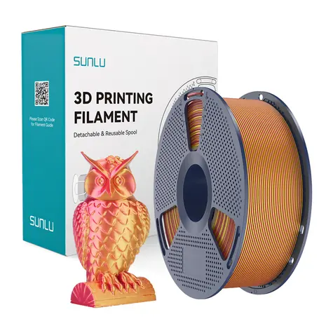 Sunlu PLA+ Silk DC R Go czerwono-złoty / Filament / PLA+ / dwukolorowy / 1 kg