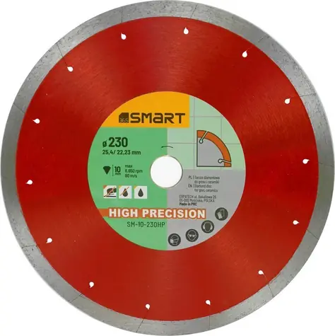 SMART SM-10-230HP / Tarcza diamentowa / 230 mm / Wysoka precyzja