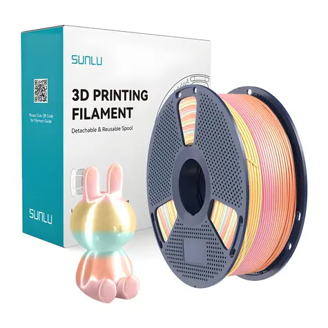 Sunlu PLA+ Silk rainbow 05 / filament do drukarki 3D / PLA / 1,75 mm / 1 kg