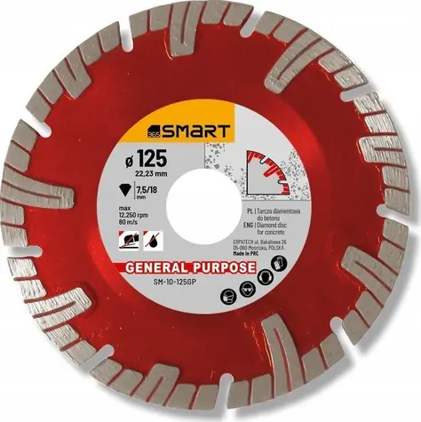 SMART SM-10-125GP / Tarcza diamentowa / 125 mm / General zastosowanie