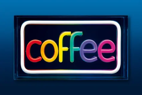 Activejet AJE-NEON COFFEE wielokolorowy / neon LED / USB / 5V / wnętrze