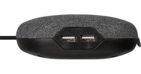Brennenstuhl estilo anthracite/black / Charging station with textile surface / 2x USB-A / 1x 230V socket / 3 m