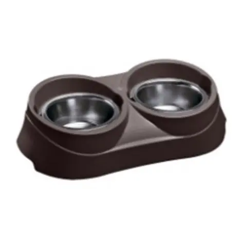 Ferplast FER DUO Feed 05 / Podwójna miska dla psa / Stal nierdzewna / Uchwyt plastikowy / 3,6 l