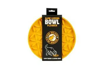 Miska do lizania Kiwi Walker Flower Maxi pomarańczowa / Miska do lizania dla psów / O 240 mm