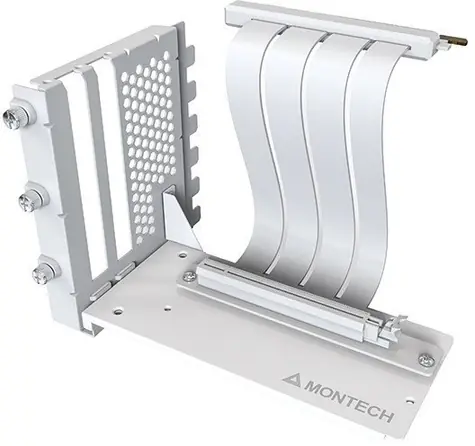 Kit montażowy Montech Vertical GPU + kabel riser PCIe 4.0 biały / 20 cm