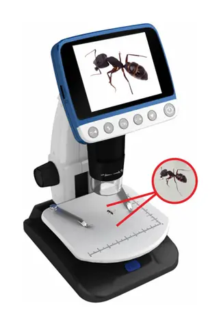 Reflecta DigiMicroscope LCD Professional / Mikroskop cyfrowy / Wyświetlacz LCD / Powiększenie 500x