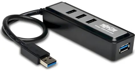 EATON U360-004-MINI / koncentrator USB / 4 porty / USB-A 3.2 Gen 1 / 5 Gbit/s