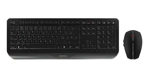 Cherry Gentix Desktop czarny / Zestaw klawiatura i mysz / Bezprzewodowy / Układ CZ/SK / 115 klawiszy