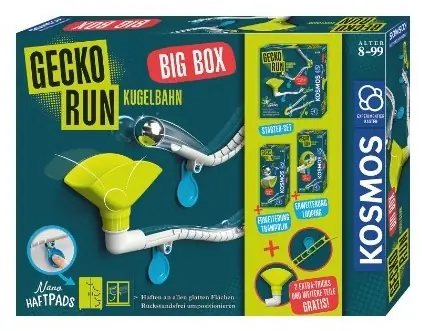Tor z kulkami KOSMOS Gecko Run Big Box / na ściany i okna / z pętlą i trampoliną / od 8 lat