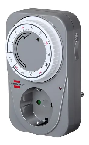 Brennenstuhl MC 120 szary / Timer / odliczanie do 120 min / maks. 3680 W / blokada dziecięca / IP20