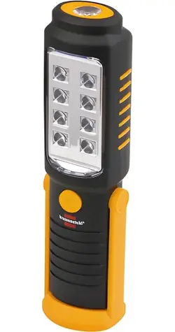 Latarka inspekcyjna LED Brennenstuhl / Latarka / 8+1 dioda SMD LED / 250+100 lm / obrotowy hak i magnes / 3 baterie AA