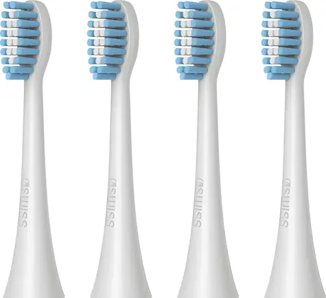 4Swiss Sensitive Clean biały / Wymienne głowice / 4 szt.