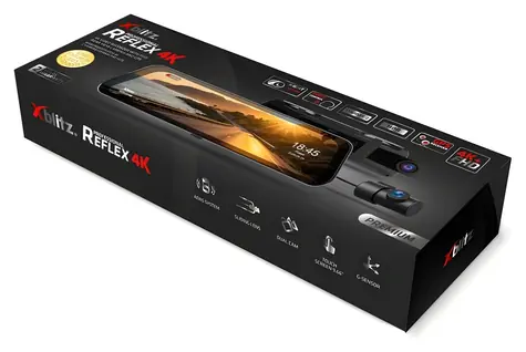 XBlitz REFLEX 4K czarny / Kamera samochodowa / Przednia kamera 4K + tylna kamera Full HD / GPS / WiFi / noktowizor
