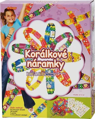 ARTLOVER Bransoletki koralikowe / Zestaw kreatywny / koraliki i gumki / od 6 lat