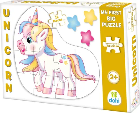 DOHÁNY Puzzle podłogowe Jednorożec / 12 elementów