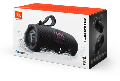 JBL Charge 6 czarno-pomarańczowy / Głośnik / Bluetooth 5.4 / 45 W / IP68 / 28 godz.