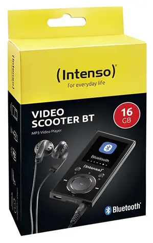 INTENSO Video Scooter czarny / odtwarzacz MP3/wideo / 16 GB / Bluetooth 5.0 / 1,8" LCD