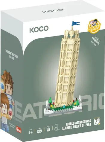 Zestaw konstrukcyjny KOCO Mini WORLD of Attractions: Krzywa wieża / 548 elementów