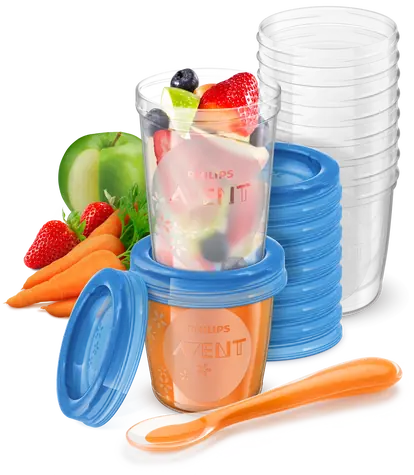 Philips Avent SCF721/20 / Zestaw pojemników do przechowywania żywności / 10 x 180 ml / 10 x 240 ml