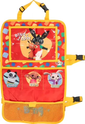 Colzani Organizer na fotel przedni BING czerwony / Organizer samochodowy / Kieszeń na tablet 9,7" / 58 x 35 cm