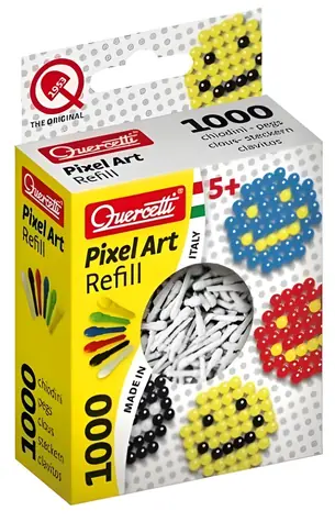 QUERCETTI Zamienne kołki Pixel Art białe / 1000 szt.