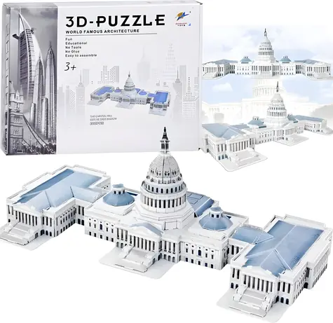 JOKOMISIADA Puzzle 3D Capitol / 132 elementy