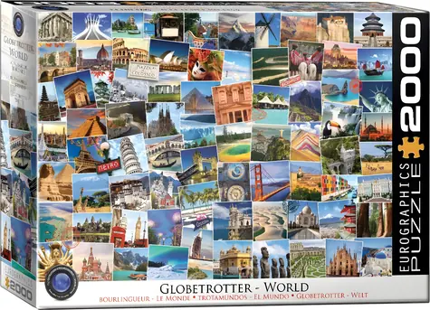 EUROGRAPHICS Puzzle Globetrotter / 2000 elementów / 99,7 x 67,6 cm