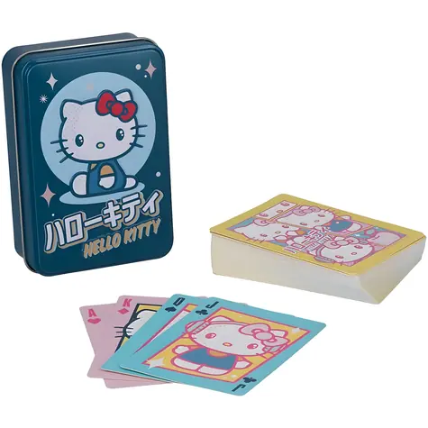 Karty do gry PALADONE Hello Kitty / 54 szt. / Pudełko blaszane