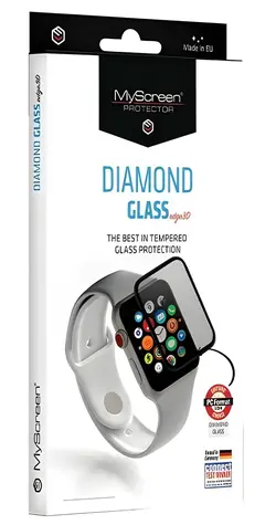 MyScreen Diamond Glass Edge3D srebrny / Szkło ochronne / Apple Watch Ultra/Ultra 2 49 mm / 9H
