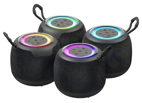 USAMS YX014 Yin czarny / Głośnik / Bluetooth 5.3 / 1200 mAh / Podświetlenie RGB