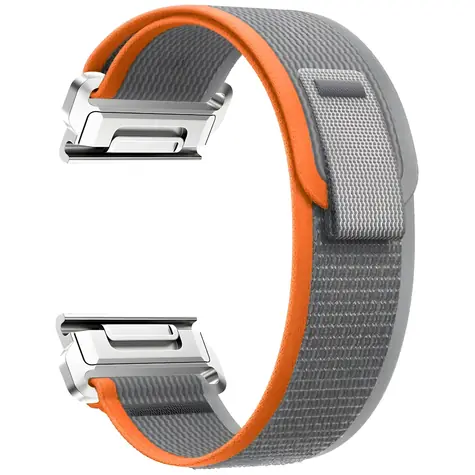 Pasek Beline Wild Patch Loop szaro-pomarańczowy / Pasek do Garmin / 22 mm / Nylon