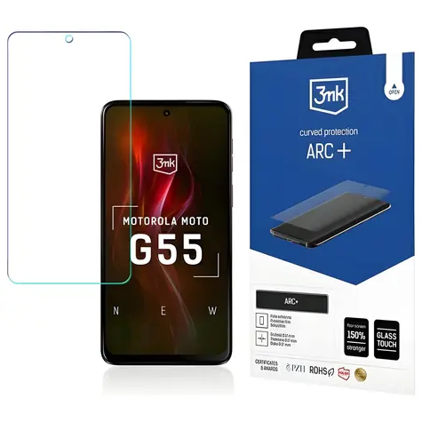 3mk ARC+ Motorola Moto G55 5G / Folia ochronna / na całą powierzchnię / grubość 0,17 mm / wzmocnienie wyświetlacza 150%