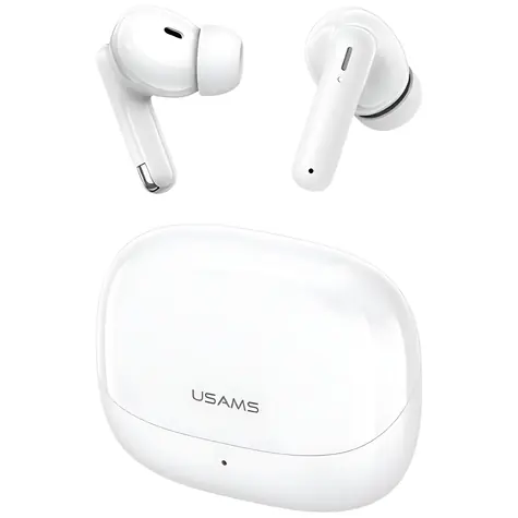 USAMS IF27 TWS białe / Bezprzewodowe słuchawki douszne / Bluetooth 5.3 / Sterowanie dotykowe