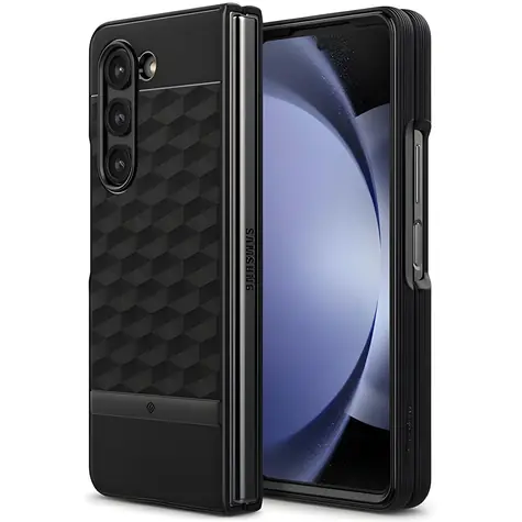 Spigen Caseology Parallax matowa czerń / Etui / Samsung Galaxy Z Fold5 / TPU / MIL-STD 810G-516.6