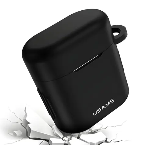 USAMS US-BH501 czarny / Etui / Silikon / Huawei FreeBuds 2, FreeBuds 2 Pro