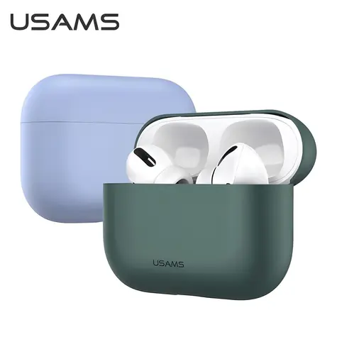 Etui USAMS BH569 do Apple AirPods Pro zielone / Etui na słuchawki / Silikon / Ultracienkie