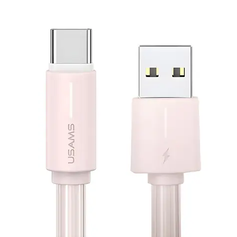 USAMS SJ734 YU Series (US-SJ734) czarny / Kabel do ładowania i transmisji danych / USB-C/USB-C / 1 m