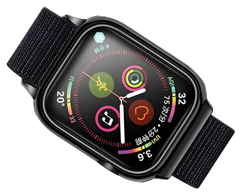 USAMS US-ZB073 czarny / Pasek / Nylon / Do zegarka Apple Watch 4/5/6/7/SE/SE3 40/41 mm