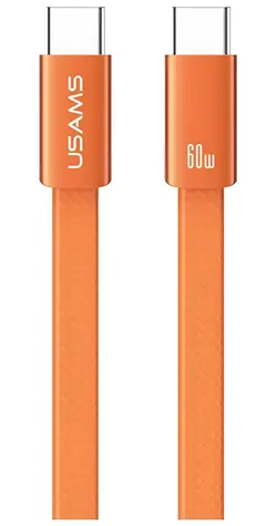 Kabel USAMS U96 USB-C - USB-C pomarańczowy / Kabel danych / 60 W / 1,2 m